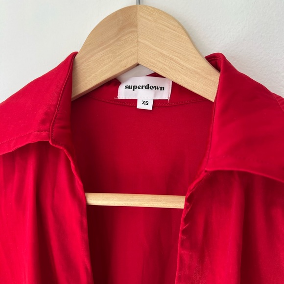 Brand new sexy Super down red wrap dress - Picture 2 of 4